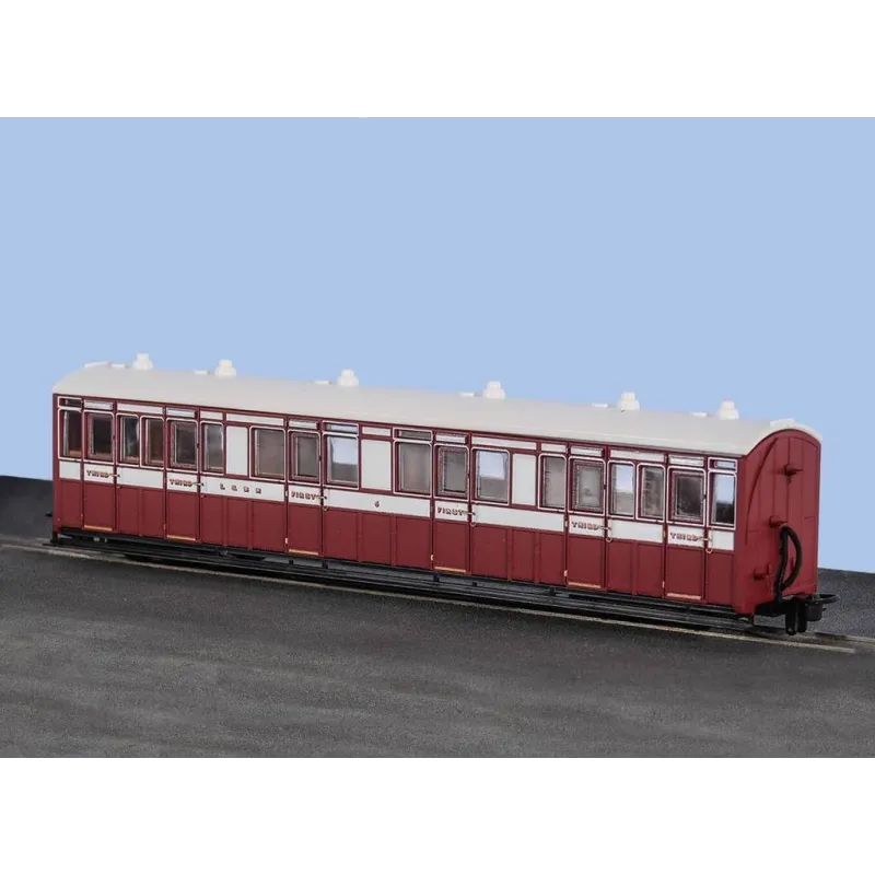 Peco OO-9 L&B Composite Coach 1st/3rd, L&B Livery, No. 6 OO9 Gauge GR-400B