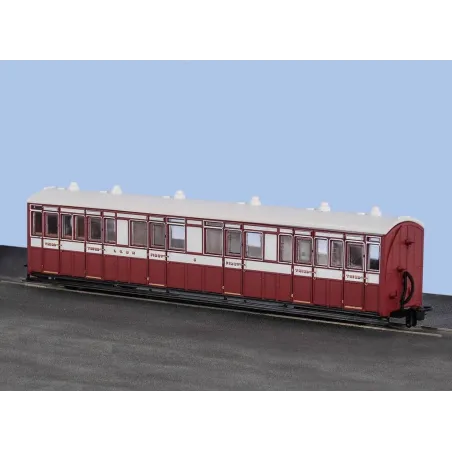 Peco OO-9 L&B Composite Coach 1st/3rd, L&B Livery, No. 6 OO9 Gauge GR-400B