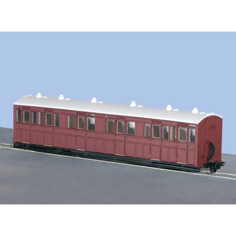 Peco OO-9 L&B Composite Coach Indian Red Unlettered OO9 Gauge GR-400U