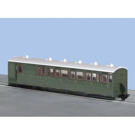 Peco OO-9 L&B Brake Coach, SR Livery, Unlettered OO9 Gauge GR-421U