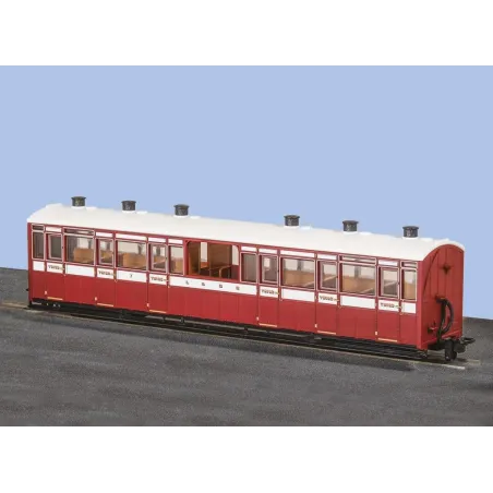 Peco OO-9 L&B Centre Observation Coach, L&B Livery No 7 OO9 Gauge GR-450A