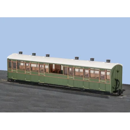 Peco OO-9 L&B Centre Observation Coach, SR Livery No 2466 OO9 Gauge GR-451A