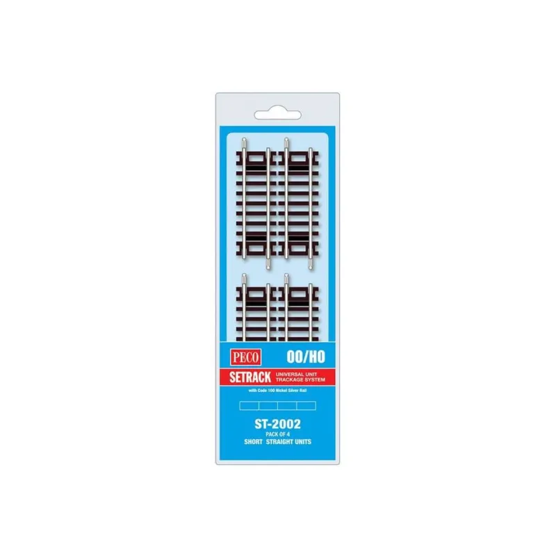 Peco Short Straight, 79mm (3⅛in) long OO/HO Gauge ST-2002