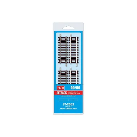 Peco Short Straight, 79mm (3⅛in) long OO/HO Gauge ST-2002