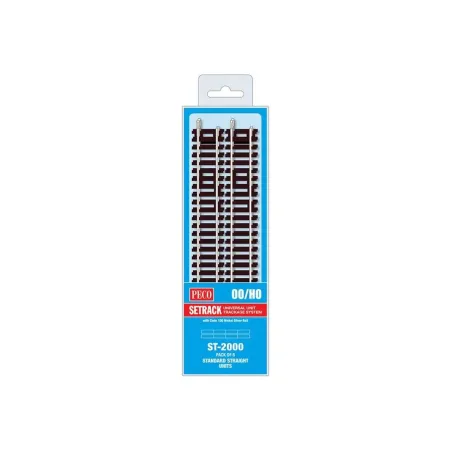 Peco Standard Straight, 168mm (6⅝in) long OO/HO Gauge ST-2000