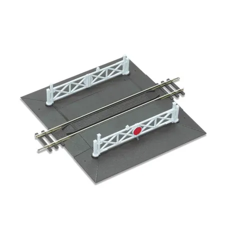 Peco Straight Level Crossing, complete with 2 ramps & 4 gates OO/HO Gauge ST-268