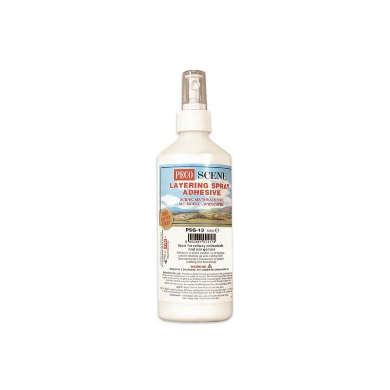 Peco Static Grass Pump Spray Layering Adhesive All Gauges PSG-13