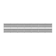 Ratio GWR Spear Fencing, Black, Straights N Gauge 245