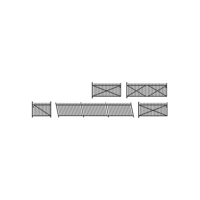 Ratio GWR Spear Fencing, Black, Ramps & Gates N Gauge 246