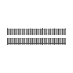 Ratio GWR Station Fencing, Black (straight only) OO/HO Gauge 422