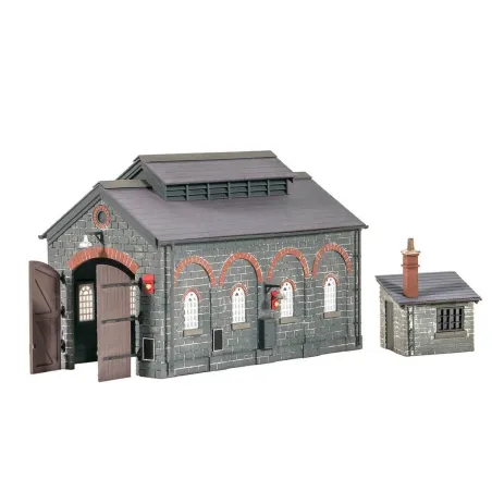 Ratio Engine Shed, inc. Hut (176mm x 90mm x 120mm) OO/HO Gauge 522