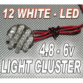 12 LED Cluster - WHITE