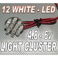 12 LED Cluster - WHITE