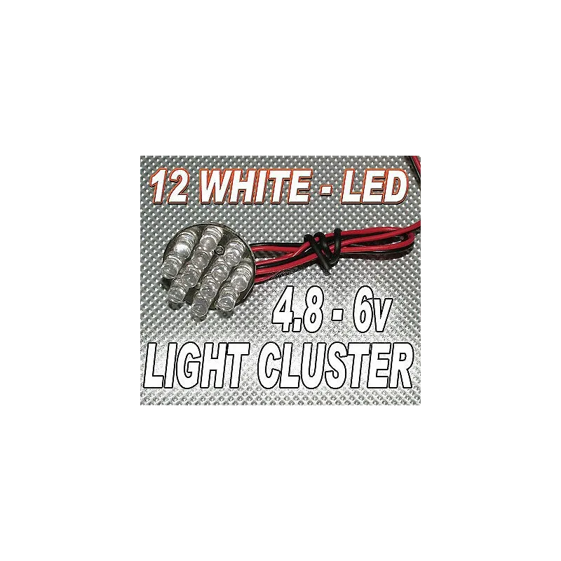 12 LED Cluster - WHITE
