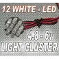 12 LED Cluster - WHITE