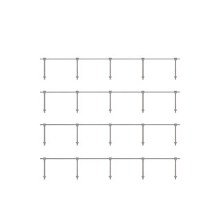 Ratio Hand Rail Stanchions - Single Rail All Gauges 143