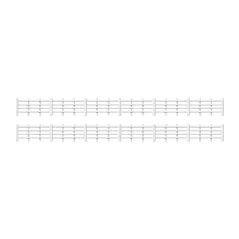 Ratio Lineside fencing, White (4 bar) OO/HO Gauge 424