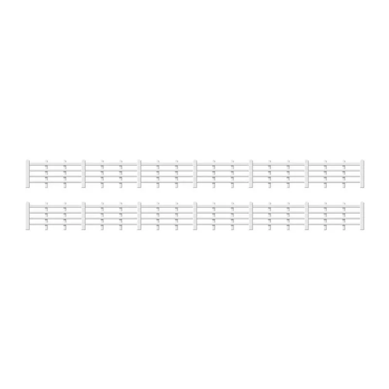 Ratio Lineside fencing, White (4 bar) OO/HO Gauge 424