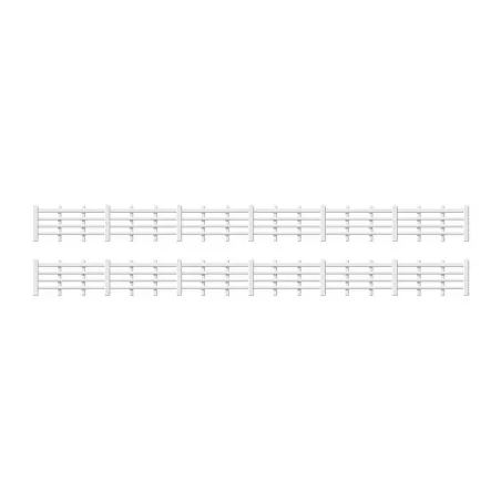 Ratio Lineside fencing, White (4 bar) OO/HO Gauge 424