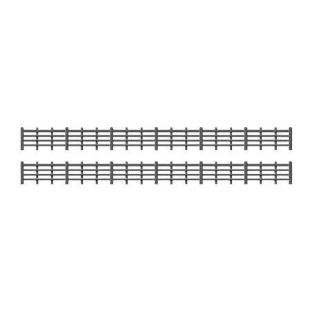 Ratio Lineside Fencing, Black (4 bar) OO/HO Gauge 425