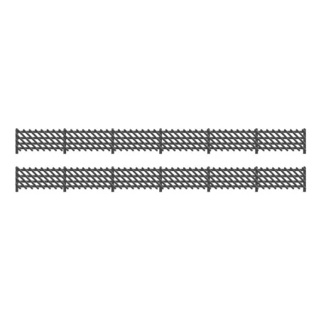 Ratio LMS (MR) Station Fencing, Black OO/HO Gauge 427