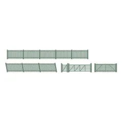 Ratio Picket fencing, green (inc. Gates & ramps) OO/HO Gauge 430