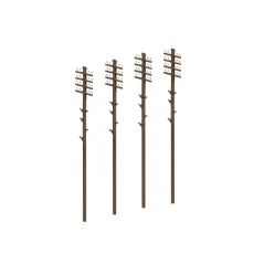 Ratio Telegraph Poles (16 per pack) OO/HO Gauge 452
