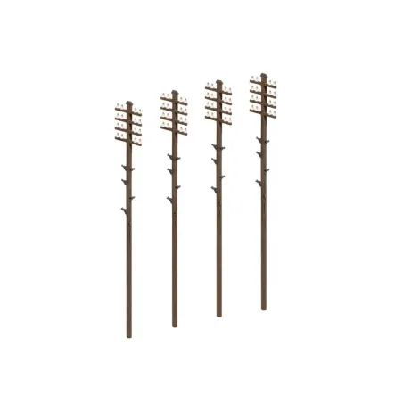 Ratio Telegraph Poles (16 per pack) OO/HO Gauge 452