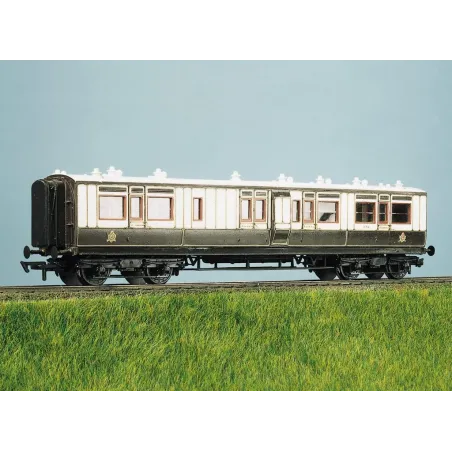Ratio LMS (Ex LNWR) 50ft Arc Roof Corridor Brake 3rd All Gauges 734