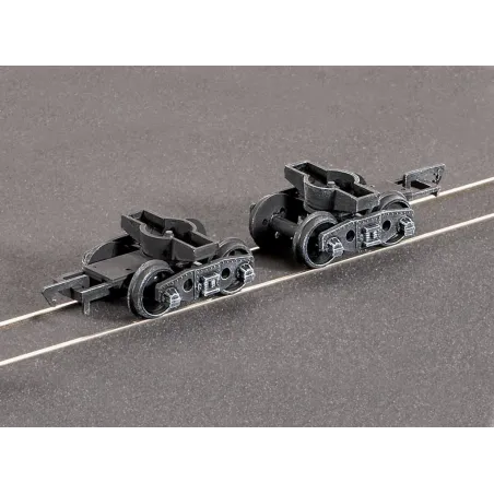 Ratio Pr. GWR Plate Wagon Bogies, (spoked wheels) All Gauges 126