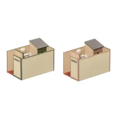 WILLS KITS Small Gents Toilet, Unroofed OO/HO Gauge SS65
