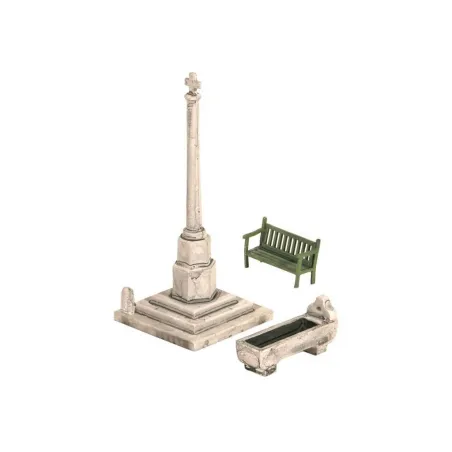 WILLS KITS Village Scene, Bench, Horse Trough & Village Cross OO/HO Gauge SS72