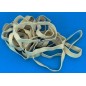 5" White Rubber Wing Bands Width 10mm