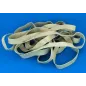 7" White Rubber Wing Bands Width 13mm