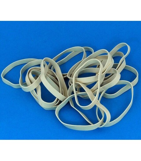 3" White Rubber Wing Bands Width 6mm 