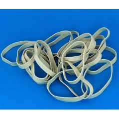 4" White Rubber Wing Bands Width 6mm
