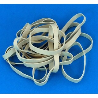 3" White Rubber Wing Bands Width 6mm