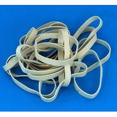 3" White Rubber Wing Bands Width 6mm