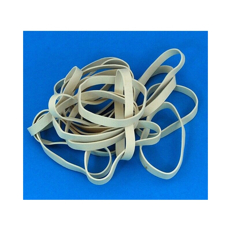 3" White Rubber Wing Bands Width 6mm