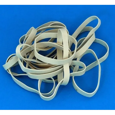 3" White Rubber Wing Bands Width 6mm