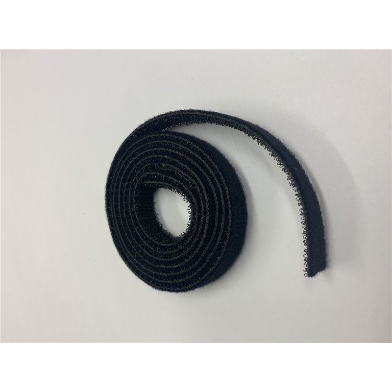 10mm Wide hook and loop (loops & hooks integrated) 1 Meter - Black 