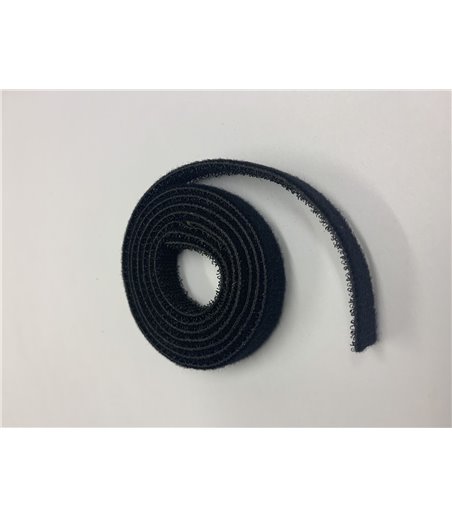 10mm Wide hook and loop (loops & hooks integrated) 1 Meter - Black 