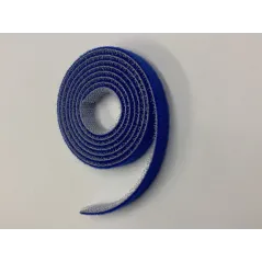 10mm Wide Velcro (loops & hooks integrated) 1 Meter - Blue