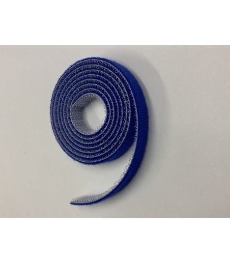 10mm Wide Velcro (loops & hooks integrated) 1 Meter - Blue