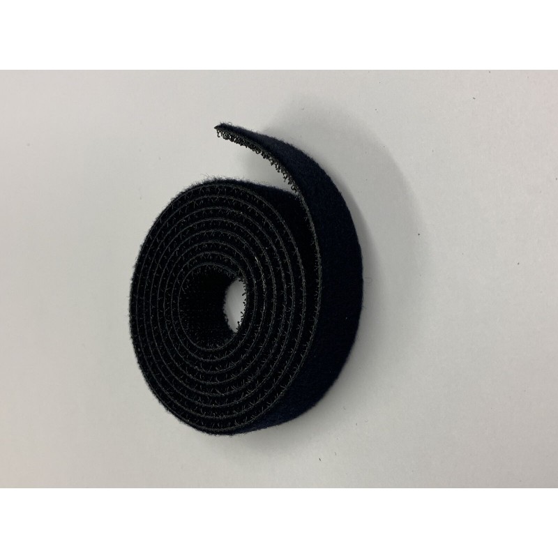 15mm Wide Velcro (loops & hooks integrated) 1 Meter - Black