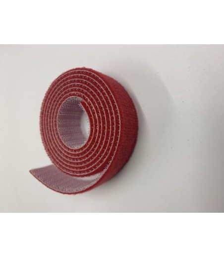 20mm Wide Velcro (loops & hooks integrated) 1 Meter - Red