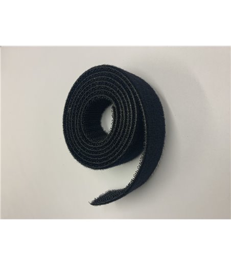 20mm Wide Velcro (loops & hooks integrated) 1 Meter - BLACK