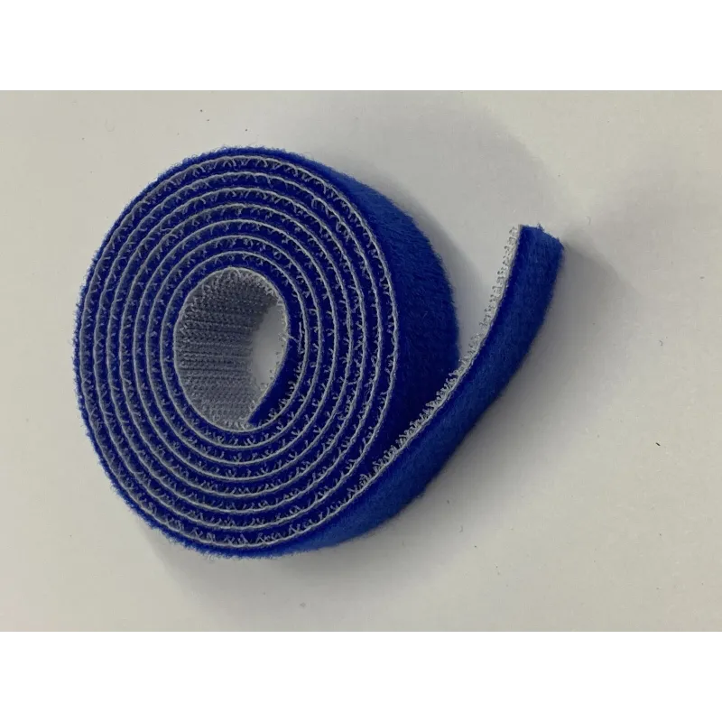 20mm Wide hook and loop (loops & hooks integrated) 1 Meter - BLUE