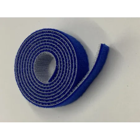 20mm Wide hook and loop (loops & hooks integrated) 1 Meter - BLUE