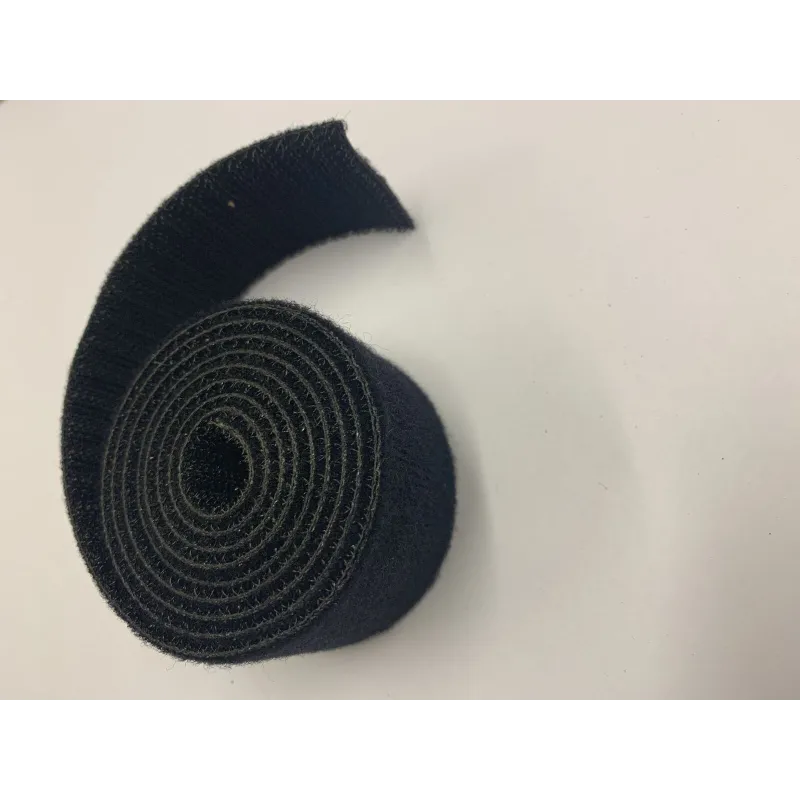 30mm Wide hook and loop (loops & hooks integrated) 1 Meter - Black